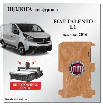 Пол Fiat Talento L1 модели от 2016г влагостойкая фанера (короткая версия) Talento -01 фото