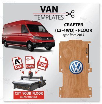 Пол VW Crafter L3 LWB от 2017г. прочная фанера 10мм бюджетное решение обшивки VW-07 фото